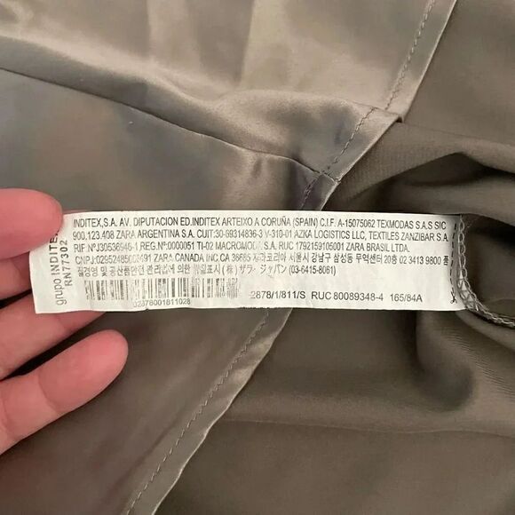 Zara Women’s Silver Gray Spaghetti Straps V-Neck Minimalist Top SZ S #1158 - Picture 10 of 11